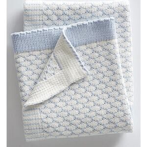 Pottery Barn Kids Blue Honeycomb Baby Blanket